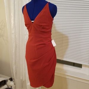 Fitted v-neck racer back dress